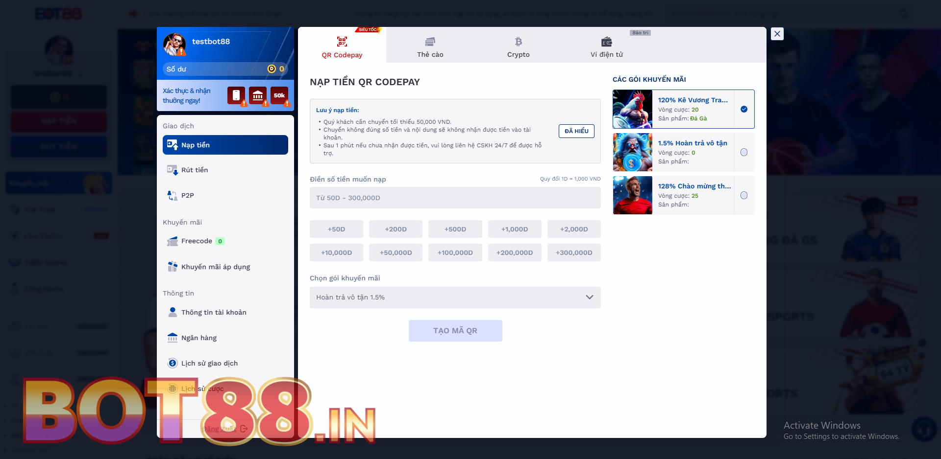Nạp tiền qua ví điện tử – Nhanh và cực kỳ tiện lợi